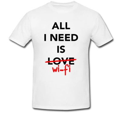 Tricou &amp;quot; All I need is wi-fi &amp;quot; foto