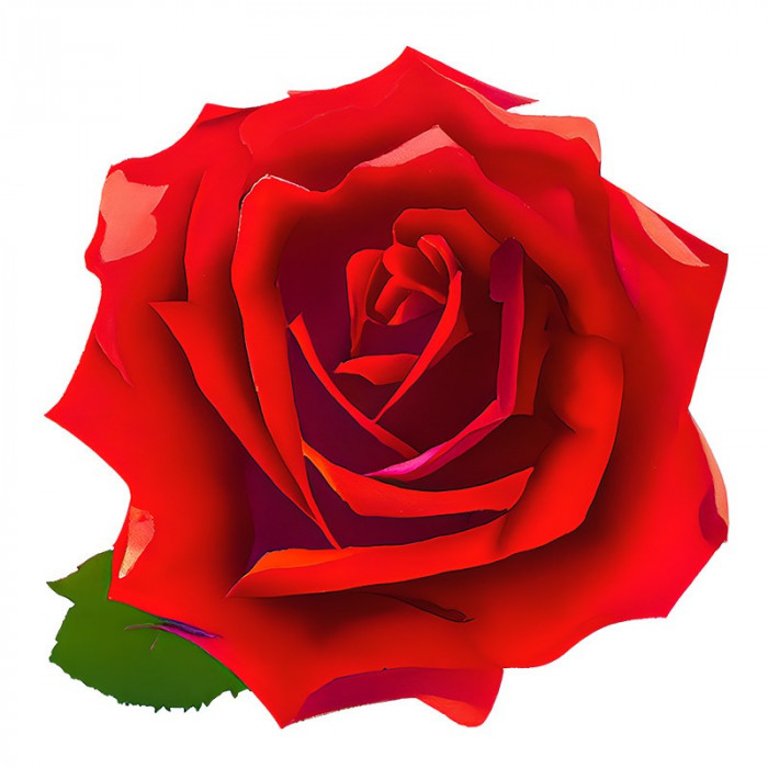 Sticker decorativ Trandafir, Rosu, 60 cm, 7962ST