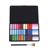 Cumpara ieftin Kit complet face painting cu 39 culori vibrante si pensula pentru aplicare, vopsea pe baza de apa pentru fata si corp, multicolor
