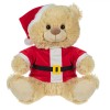 Ursulet Plus Craciun 40cm Ecru, Costum Mos Craciun, Jucarie Plus Unisex 2 3 4 Ani, Urs, Papusa Plus, Personaj