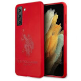 Cumpara ieftin Husa Cover US Polo Silicone On Tone pentru Samsung Galaxy S21 Red, U.S. Polo