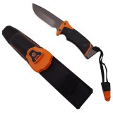 Cumpara ieftin Cutit de vanatoare IdeallStore&reg;, Survival Blade, 20.5 cm, otel inoxidabil, portocaliu, husa inclusa