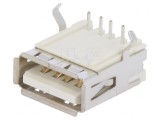 Soclu USB A PCB THT 90&deg; Ecranat, MOLEX