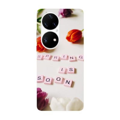 Husa compatibila cu Huawei P50 model Spring is soon, Silicon, TPU, Viceversa foto