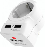 Adaptor priza Skross 1.500281 SHUKO - US cu 2x USB