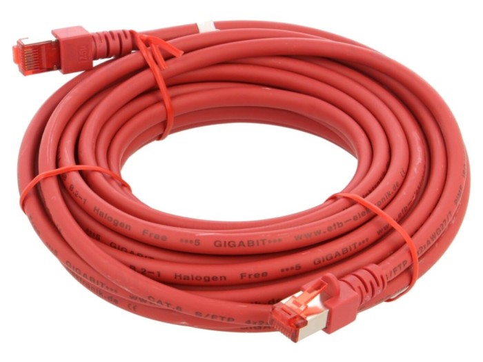 Patch cord S/FTP Cat6 LSZH Roșu 7.5m