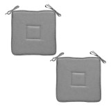 Set perne decorative pentru scaun in forma de patrat, 39x39 cm, Gri, 2 piese