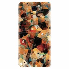 Husa silicon pentru Huawei Enjoy 7 Plus, Abstract Triangles Connected Lines foto