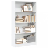 Cumpara ieftin Bibliotecă, alb, 80x24x143 cm, lemn prelucrat