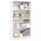 Gossi biblioteca, alb, 80x24x143 cm, lemn prelucrat