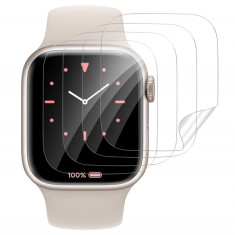 Set 4 folii protectie de sticla securizata pentru Apple Watch Series 7 8 41 mm - RESIGILAT