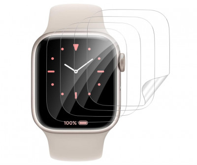Set 4 folii protectie de sticla securizata pentru Apple Watch Series 7 8 41 mm - RESIGILAT foto