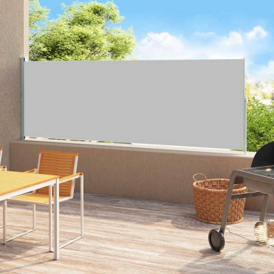 vidaXL Copertină laterală retractabilă de terasă, gri, 220x500 cm 313431 foto