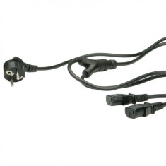 Cablu Y alimentare Schuko la IEC C13 PC &amp; Monitor 1.8m, 19.99.1022