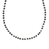 Colier Femei, Language Of Jewels, Rozariu Scurt, Margele Negre, Lant Auriu