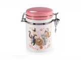 Cumpara ieftin Borcan depozitare ceramica multicolora Pisicute 13 x 9,5 x 15 H