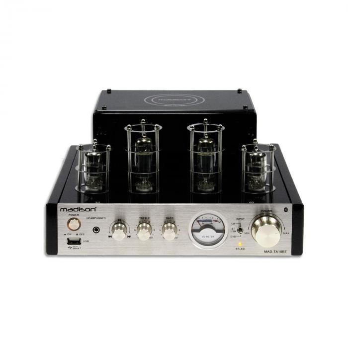 Madison MAD-TA10BT, 2 x 25 W RMS, amplificator ventil, bluetooth, USB, LINE Madison MAD-TA10BT, 2 x 25 W RMS, amplificator ventil, bluetooth, USB, LINE