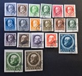 Germania / Bavaria (1914&ndash;1920) Set Complet Neperforat "Regele Ludwig III" (2 Pfennig - 20 Mark) (MH / șarnieră / Ștampilă de Favor) BN1