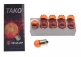 Pachet 10 buc becuri 12V 5W BA15S (portocaliu)
