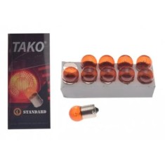 Pachet 10 buc becuri 12V 5W BA15S (portocaliu)