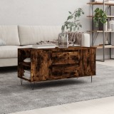 VidaXL Măsuță de cafea, stejar afumat, 102x44,5x50 cm, lemn prelucrat
