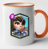 Cana maner portocaliu personalizata Clash Royale - Princess, INOVATIX&reg;. 330ml