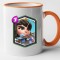 Cana maner portocaliu personalizata Clash Royale - Princess, INOVATIX&reg;. 330ml