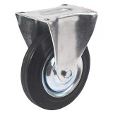 Roata fixa Renost 75 mm cu suport zincat si bandaj gri