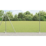 VidaXL Gard Euro cu 7 st&acirc;lpi flanșați, 1.4 x 10m, din oțel galvanizat.
