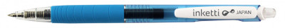 Pix Cu Gel Penac Inketti, Rubber Grip, 0.5mm, Corp Bleu Transparent - Scriere Bleu foto