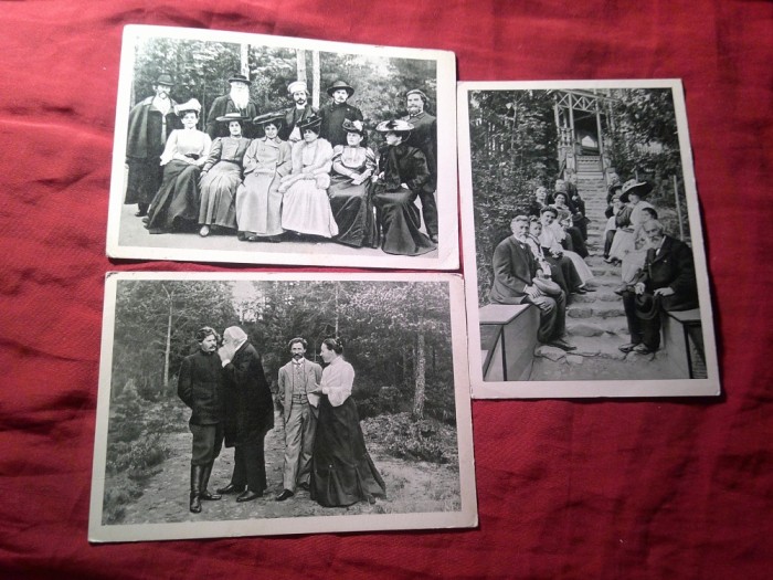 3 Ilustrate URSS - 1965 dupa Fotografii 1904-1912 - Personalitati : Repin , Gorki , Tarkanov , Yakovleva , s.a.