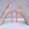 Pantofi vara, sandale piele lac cu toc + platforma M 39, Zara Woman