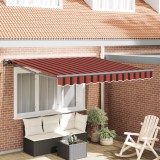 vidaXL Cortina Retractabilă Manual Portocalie și maro 300x250 cm
