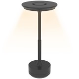 HOMCOM Lampa de Masa fara Cablucu Baterie Reincarcabila de 4000mAh, 3 Culori, Lampa Tactila LED pentru Dormitor, Camera de Zi, Negru | Aosom Romania