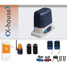 Kit automatizare poartă culisantă Smart Wifi Power Gate 600 Kg, motor 200W, telecomenzi, lampa, fotocelule