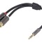 Cablu Jack 3,5mm la RCA Aurit