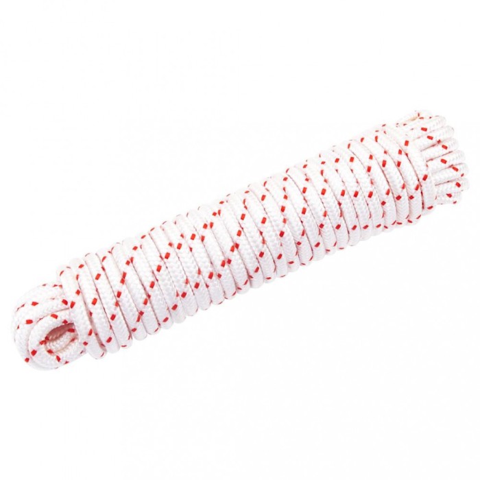vidaXL Cablu de pornire cu tragere, alb și roșu &Oslash;6 mm 10 m nailon