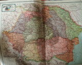 Lot 17 hărți Rom&acirc;nia Interbelică din Atlas G-ral. C. Teodorescu (ed.1928)