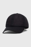 Barbour șapcă de baseball din bumbac culoarea albastru marin, neted