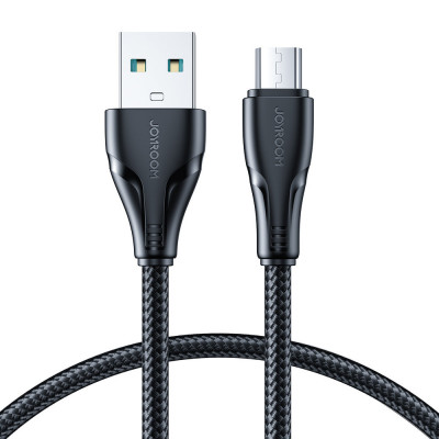 Cablu USB Joyroom - Micro USB 2.4A Surpass Series Pentru &amp;icirc;ncărcare Rapidă și Transfer De Date 1,2 M Negru (S-UM018A11) S-UM018A11B foto