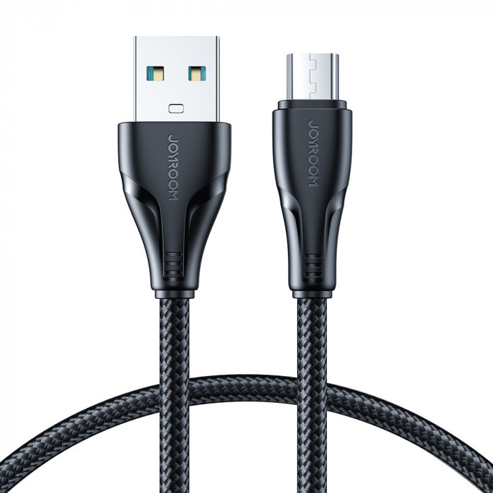 Cablu USB Joyroom - Micro USB 2.4A Surpass Series Pentru &icirc;ncărcare Rapidă și Transfer De Date 0,25 M Negru (S-UM018A11) S-UM018A11B1