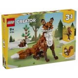 Set de constructie LEGO Creator 31154 Animale din padure: Vulpe Rosie, 3 in 1, 667 piese, +9 ani