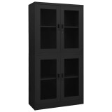 Cumpara ieftin Dulap de birou, antracit, 90x40x180 cm, otel/sticla securizata