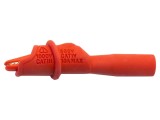 Bornă crocodil roşie 8,9mm 10A 1kV