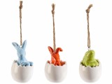 Set 9 oua decorative Paste portelan multicolor 5.5x9.5 cm