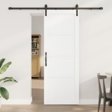 Ușă glisantă vidaXL cu set de accesorii Alb 78x211 cm Lemn solid de pin, Ușă de interior vidaXL &#039;ORKDAL&#039;Alb 78x211x4 cm Lemn solid de pin
