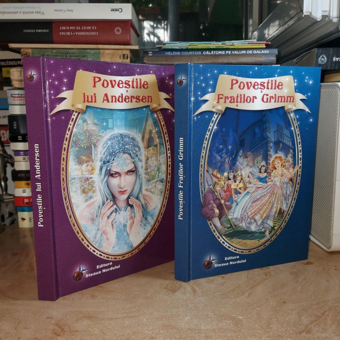 DOUA CARTI COPII : POVESTILE LUI ANDERSEN + POVESTILE FRATILOR GRIMM , 2010 *