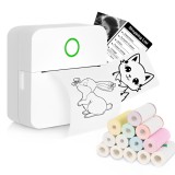 Mini Imprimanta Termica Portabila, Conectivitate Bluetooth, Imprimare Fara Cerneala, Ideala pentru Etichete, Autonomie 8h, Standby 5 zile, Design Comp