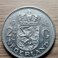 Moneda Olanda 2 1/2 Gulden anul 1980