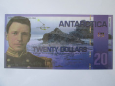 Antarctica 20 Dollars 2008 polymer UNC,bancnota din imagini foto